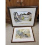 S.Conway 2 Framed signed watercolours. Largest 46cm x 57cm approx