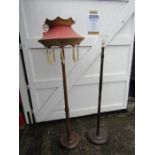 2 Vintage wooden floor lamps