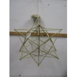 Modern star light fitting in gold 72cm H