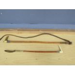 Riding crop and whip with antler handles