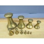 Set of 10 solid brass Capstan Avery weights