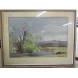 Stewart Dodd landscape watercolour 69x44cm