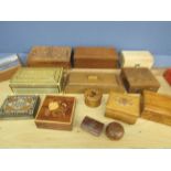 Collection of treen boxes