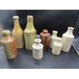 Vintage stoneware bottles inc J. Fidderman Wheat sheaf inn Lynn