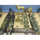 Horse brasses and other horse related brass items ind Martingales