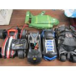 3 Batman cars, Thunderbirds T-Bird 2 and a remote control car