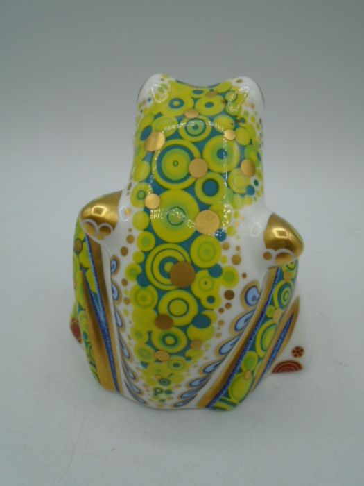 2 Royal Crown Derby paperweight frogs 'Skip' and 'Hop', both with gold stoppers - Image 7 of 8