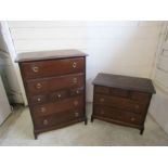 2 Stag chests of drawers . Largest H112cm W83cm D47cm approx