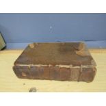 Very large 19th century family Bible A/F H40cm approx