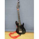 Encore 6 string electric guitar with strap