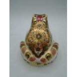 Royal Crown Derby Old Imari Frog paperweight limited edition 3667/4500 with stopper