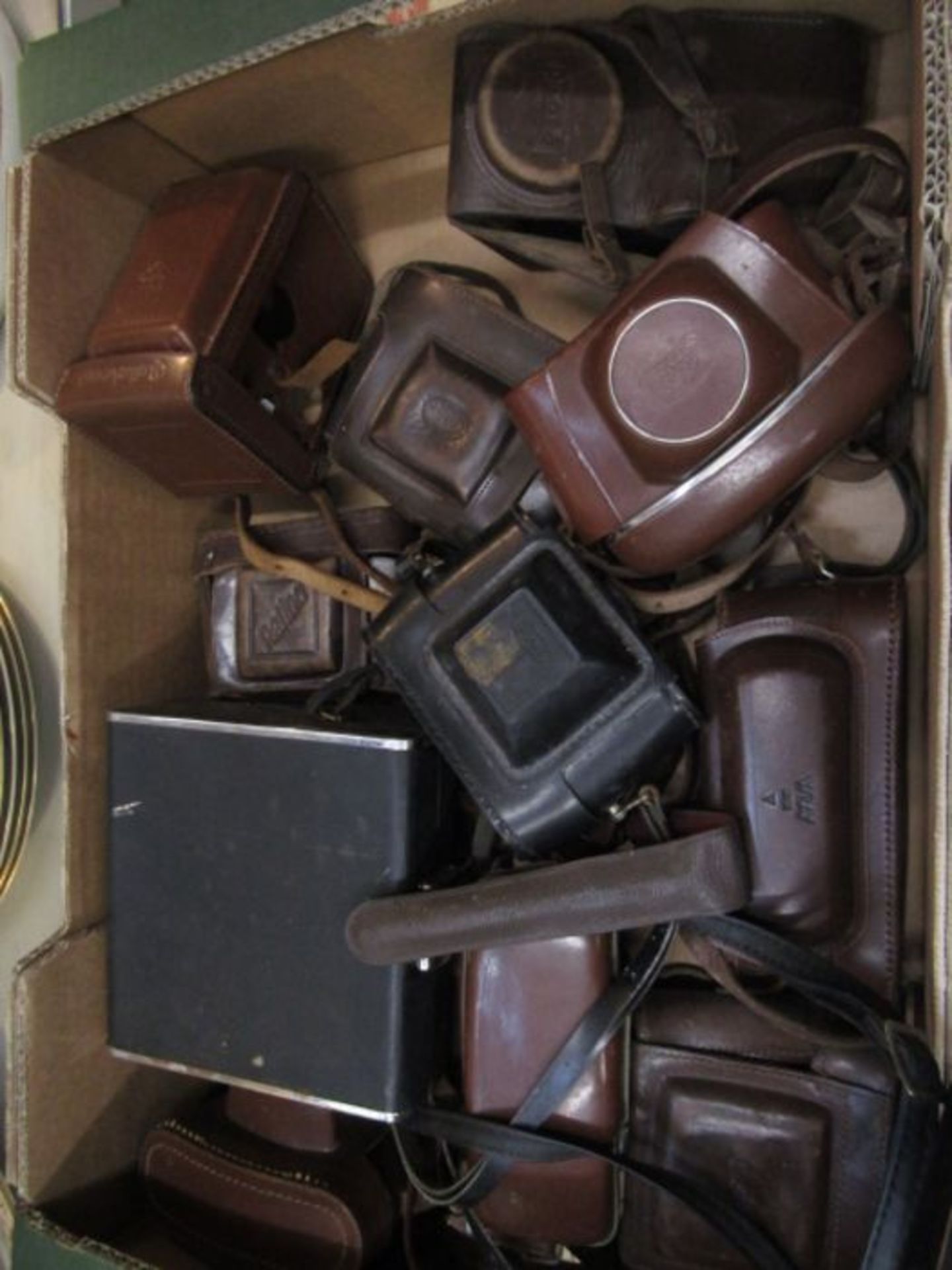 Telescope, box vintage camera cases, coin box, Wedding shoes and classical tape collection - Image 2 of 7