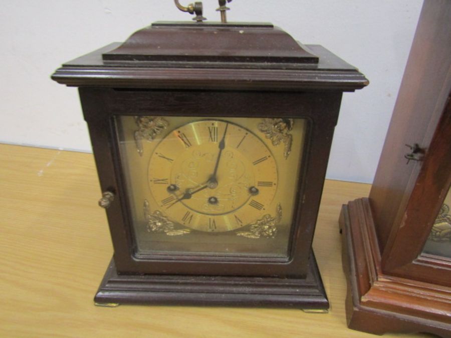 2 Mahogany mantel clocks - Image 3 of 5