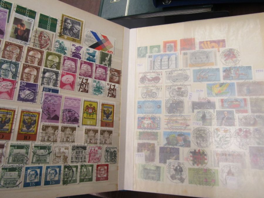 9 German stamp albums, Empire states WW2 occupation to modern, many mint on cards and hanger - Image 12 of 23