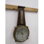 Oak framed barometer H43cm approx