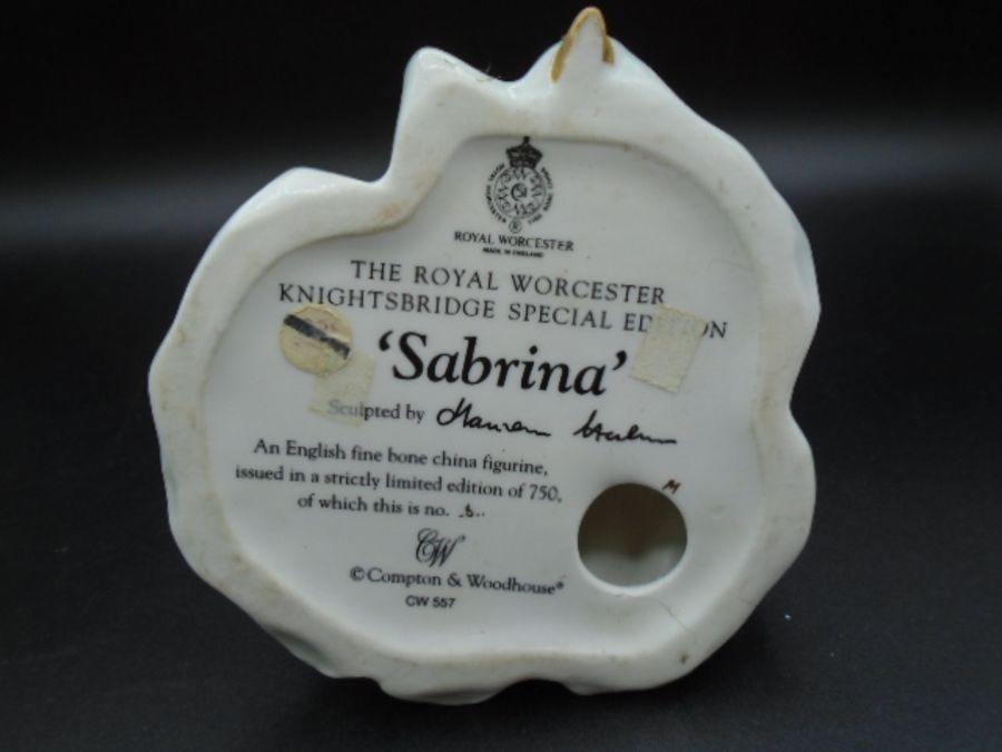 4 Limited Edition Royal Worcester lady figurines to incl Sabrina Knightsbridge Special edition ?6/ - Image 4 of 13