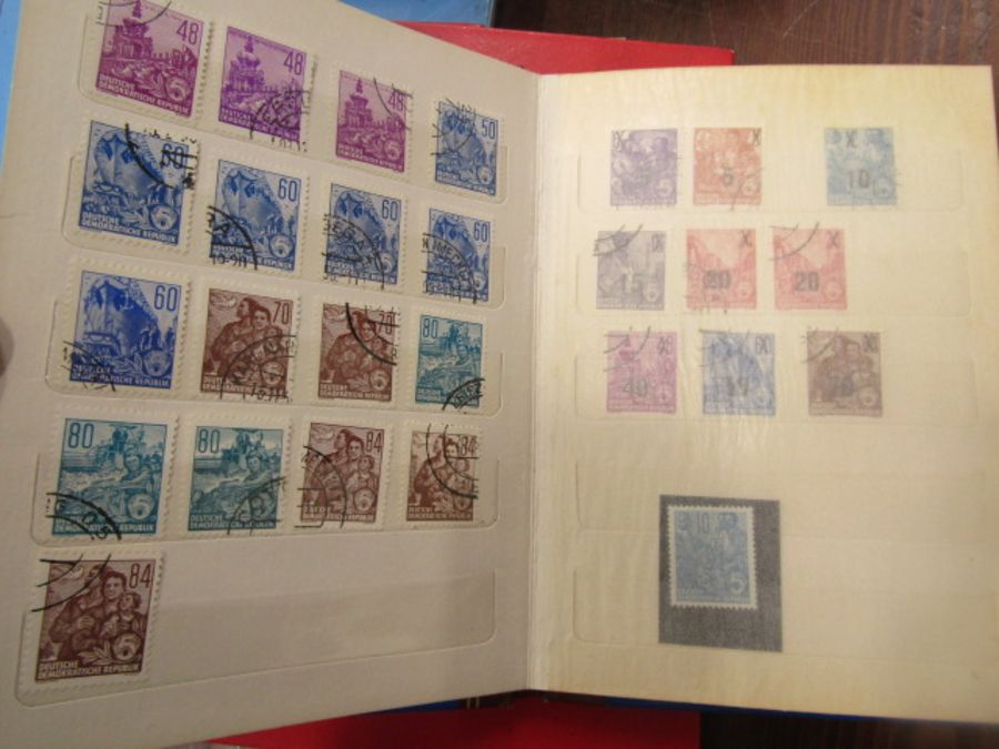 9 German stamp albums, Empire states WW2 occupation to modern, many mint on cards and hanger - Image 2 of 23