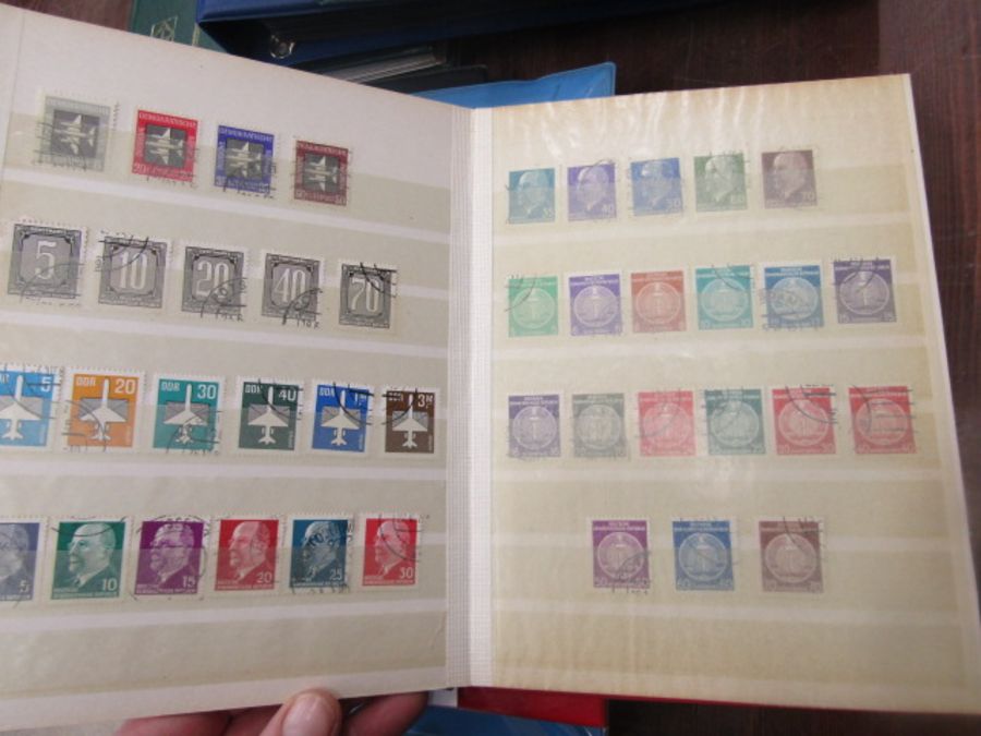 9 German stamp albums, Empire states WW2 occupation to modern, many mint on cards and hanger - Image 6 of 23