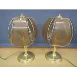 Pair of brass table lamps