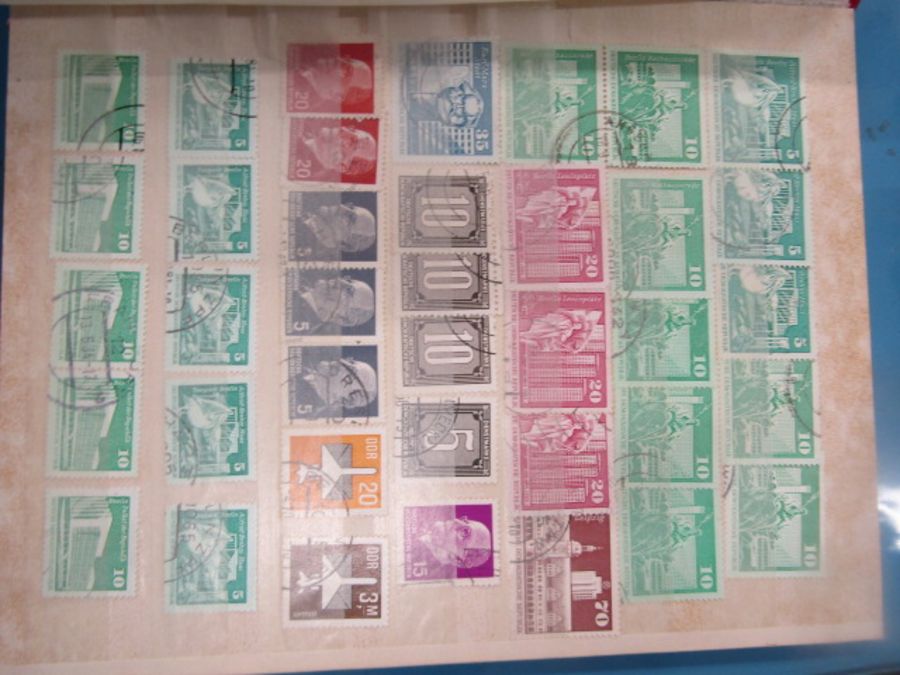 9 German stamp albums, Empire states WW2 occupation to modern, many mint on cards and hanger - Image 7 of 23