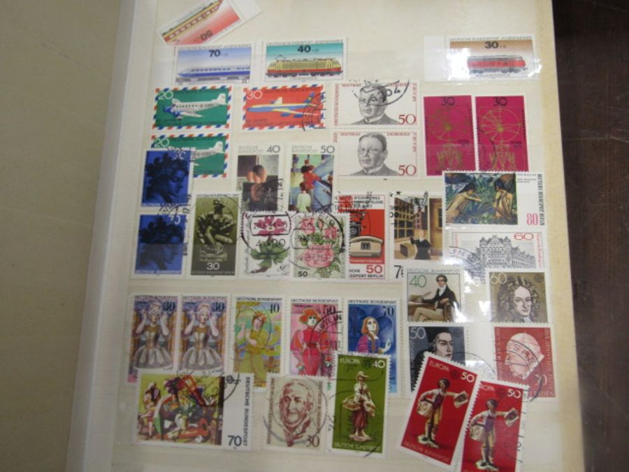 9 German stamp albums, Empire states WW2 occupation to modern, many mint on cards and hanger - Image 10 of 23