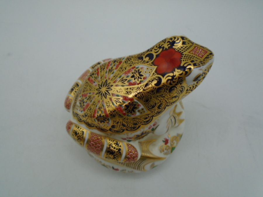 Royal Crown Derby Old Imari Frog paperweight limited edition 3673/4500 with stopper - Image 4 of 5