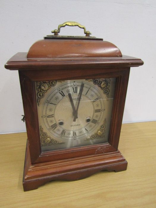 2 Mahogany mantel clocks - Image 2 of 5