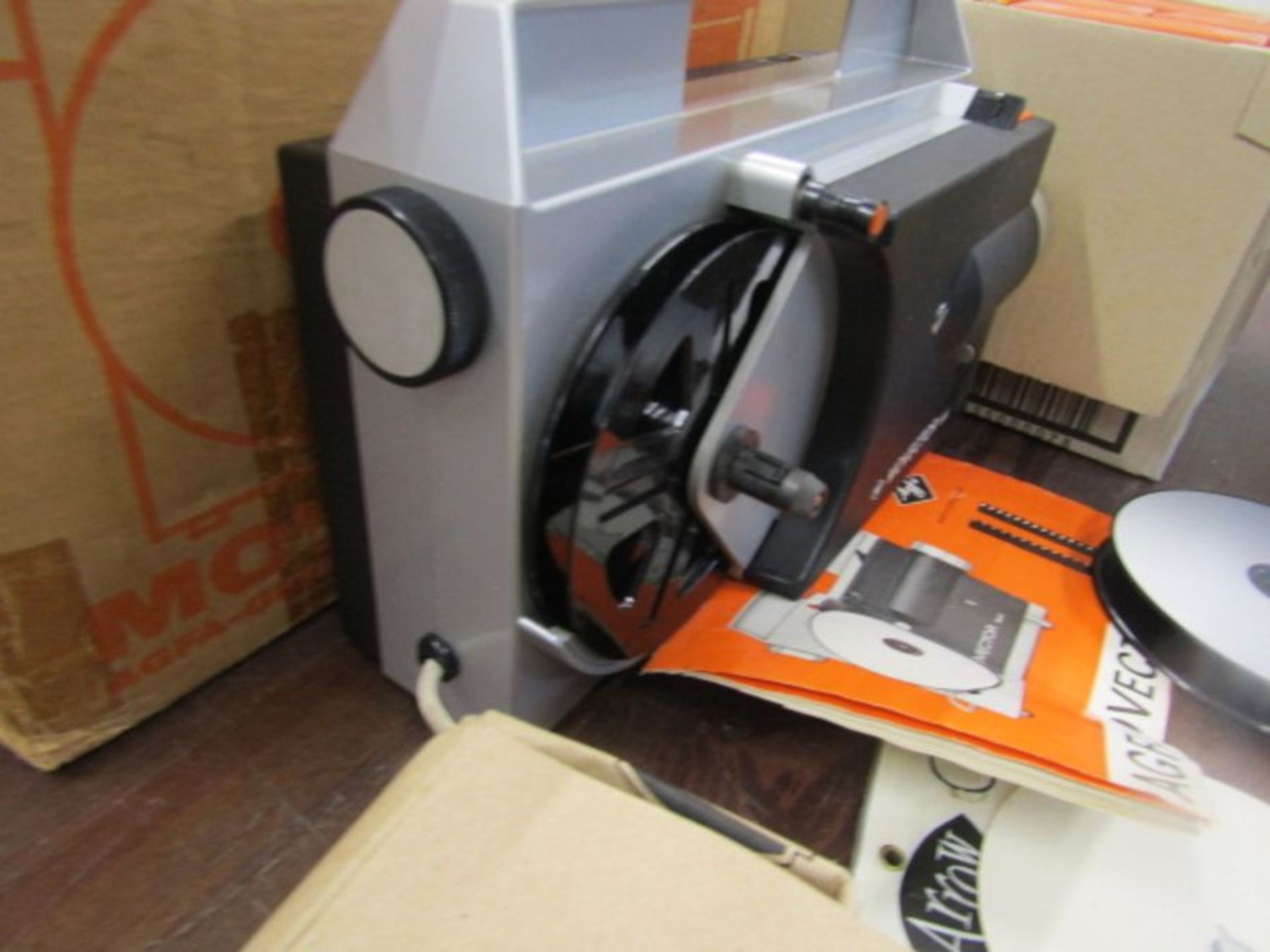 Prinzmatic 500 slide projector with instructions, in original box, Agfa movector dual cine projector - Image 7 of 9