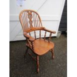 Windsor chair handmade by Windsor chair maker Nigel Coope of Mansfield England. Was given as a