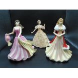 3 Coalport lady figurines to incl Scarlett Wonder and Skye Bright from the Seasons of Love