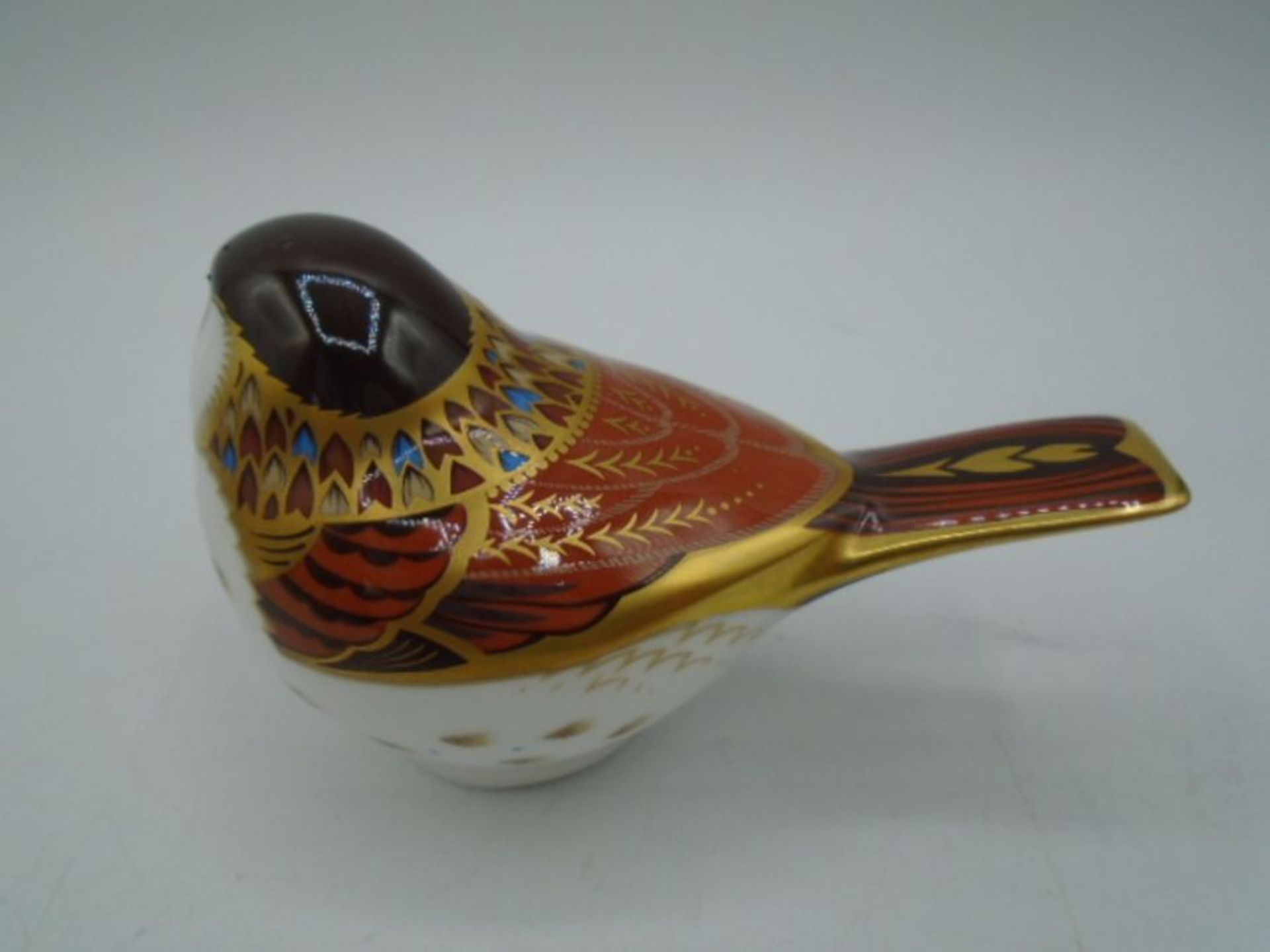 3 Royal Crown Derby bird paperweights to incl Willow Tit, Fantail and Chaffinch, all with stoppers - Image 11 of 13