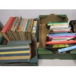 2 boxes Childrens annuals dating from early 1900s and inc pop up books and large covered table book