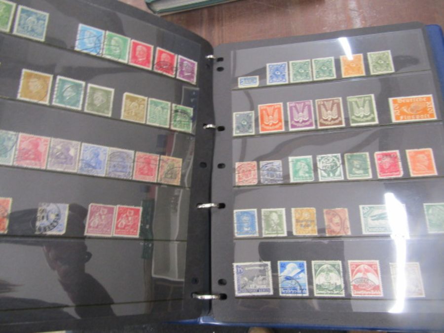 9 German stamp albums, Empire states WW2 occupation to modern, many mint on cards and hanger - Image 18 of 23