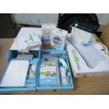 WII console, balance board and accessories