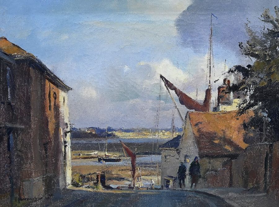 Trevor Chamberlain (born 1933) ' Down to the Estuary at Maldon' oil on canvas, signed and dated 'T - Image 8 of 8