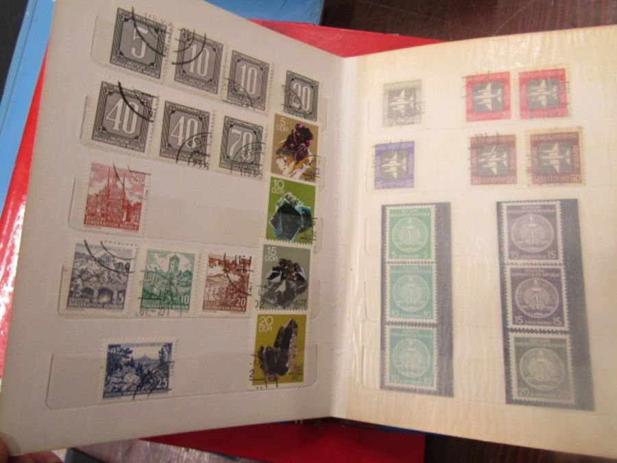 9 German stamp albums, Empire states WW2 occupation to modern, many mint on cards and hanger - Image 3 of 23