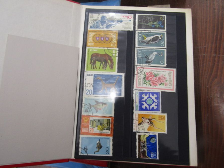 9 German stamp albums, Empire states WW2 occupation to modern, many mint on cards and hanger - Image 4 of 23