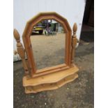 Pine dressing table mirror H66cm approx