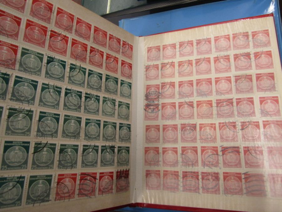 9 German stamp albums, Empire states WW2 occupation to modern, many mint on cards and hanger - Image 9 of 23