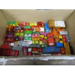 A box of Dinky vehicles