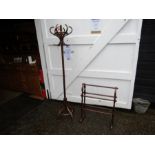 Coat stand and towel rail