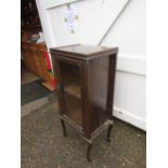 Small display cabinet on legs H108cm W48cm D37cm approx
