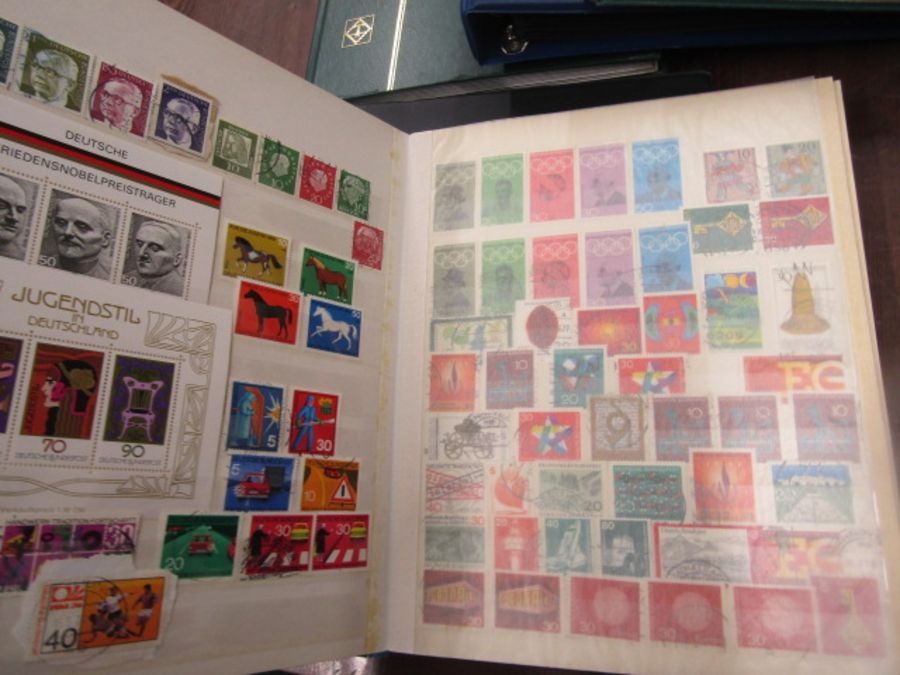 9 German stamp albums, Empire states WW2 occupation to modern, many mint on cards and hanger - Image 11 of 23