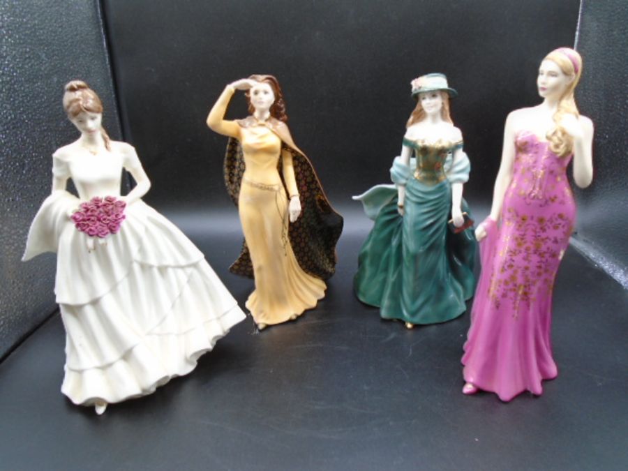 4 Limited Edition Royal Worcester lady figurines to incl Sabrina Knightsbridge Special edition ?6/