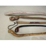 5 Walking sticks to include Knobstick