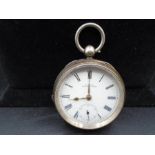 A silver hallmarked pocket watch ( Birmingham 1899 by Alfred Bedford) of Waltham watch company Has