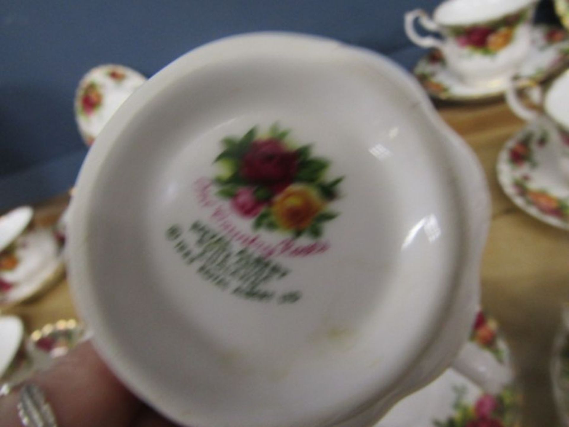 Royal Albert Country Roses 42 pieces- 19 cups and saucers, 2 cake plates and a coffee mug plus one - Image 3 of 3