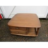Ercol Pandora coffee table H40cm Top 79cm x 79cm approx (top is starting to come apart as seen in