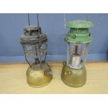 2 Vintage brass paraffin lanterns