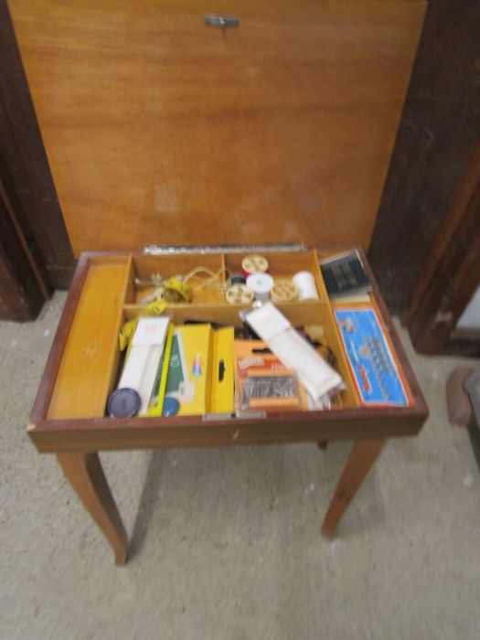 Inlaid musical sewing table - Image 2 of 2